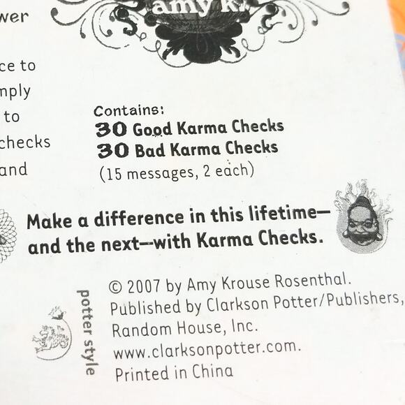 New Karma Checks checkbook good bad world balance - Picture 13 of 13